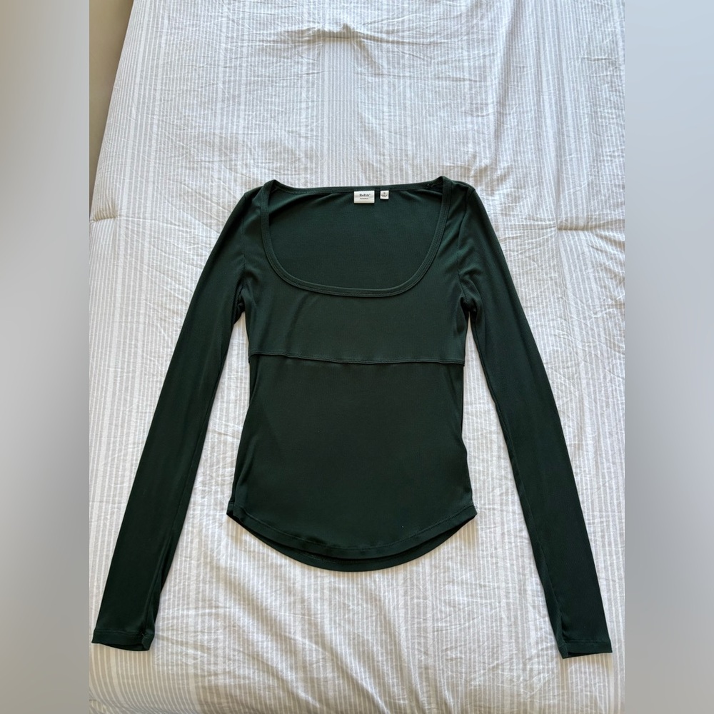 Sunday Best Aritzia Deep Green Long Sleeve Tee